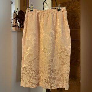 Vintage pink, jacquard floral print pencil skirt, vintage size‎ 10